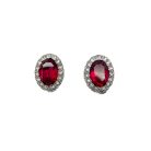 Jennifer Gibson Jewellery 1913 (1) Vintage Ruby Glass Earrings