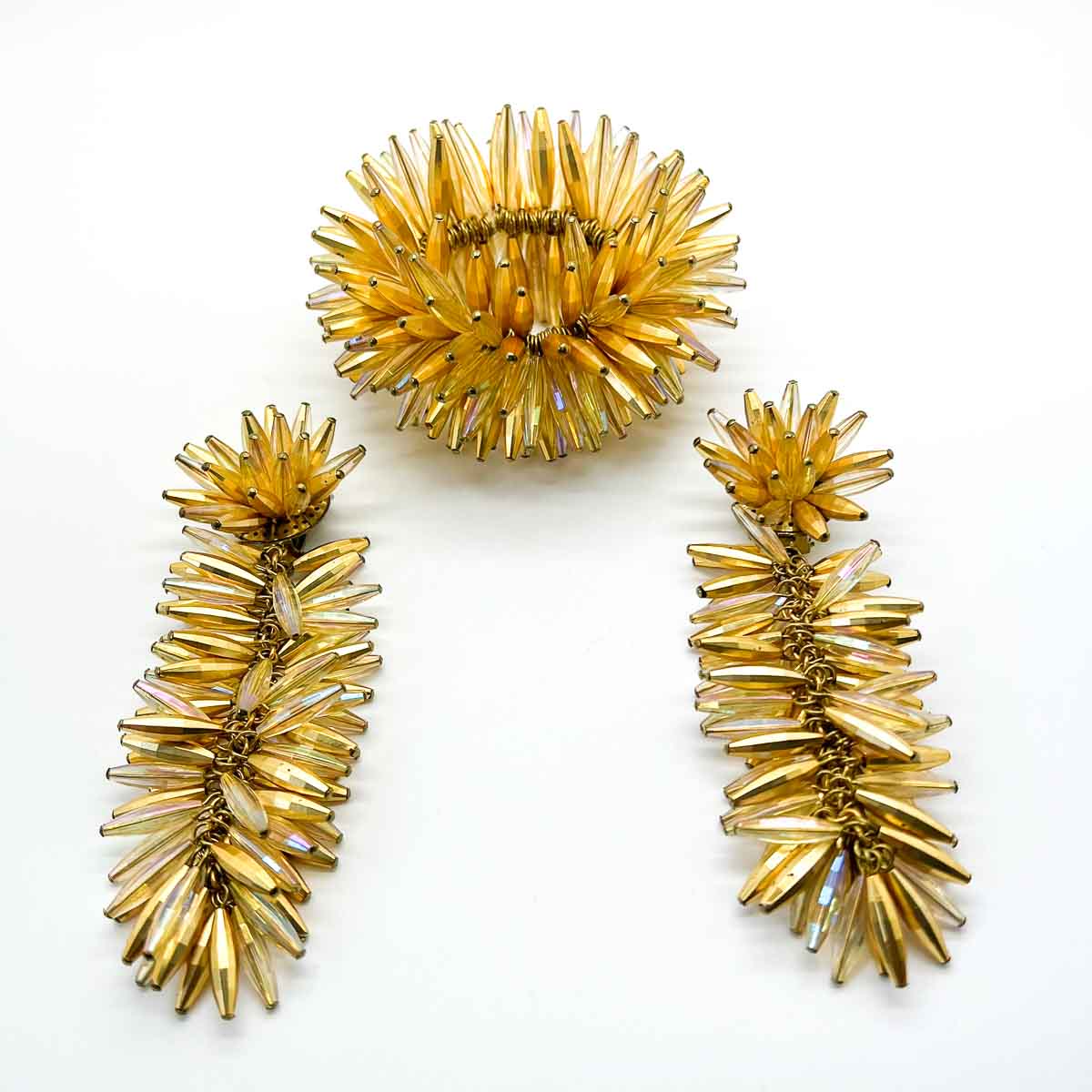 Jennifer Gibson Jewellery 1926 (6) Vintage Statement Beaded Cuff and Earrings