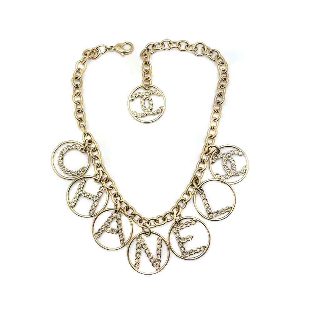 Chanel Logo Charm Necklace