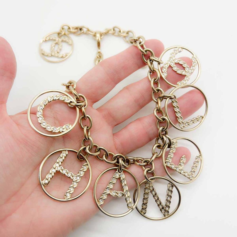 Chanel Logo Charm Necklace