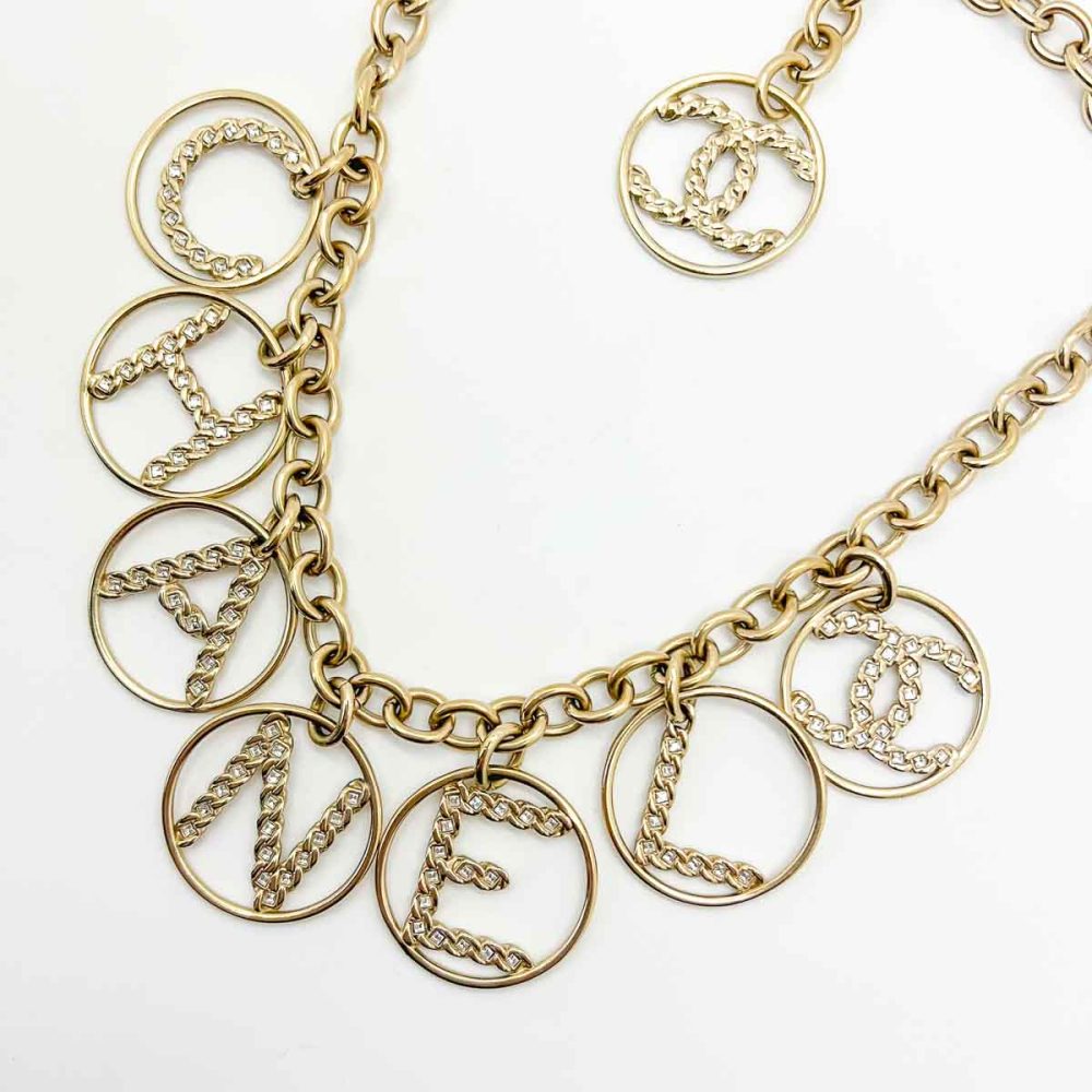 Chanel Logo Charm Necklace