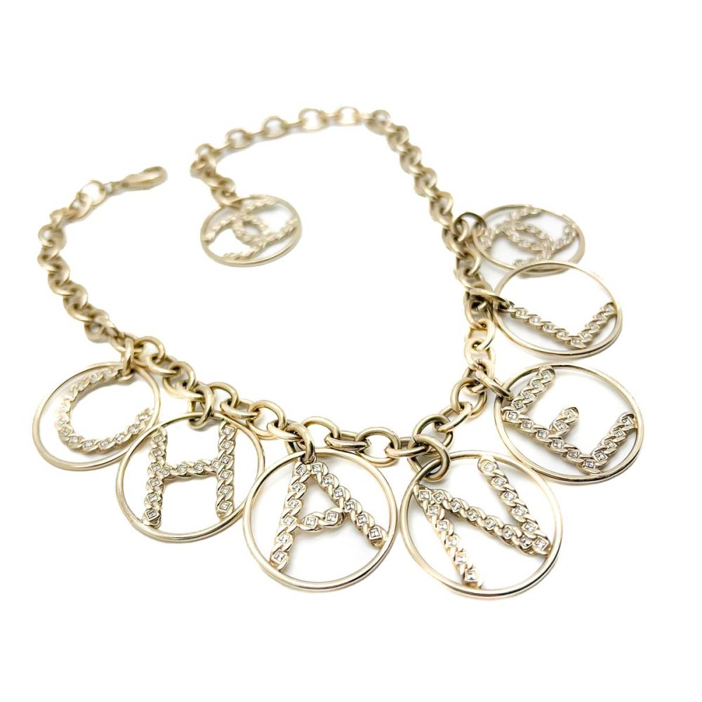 Chanel Logo Charm Necklace