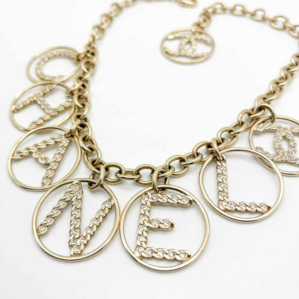 Chanel Logo Charm Necklace