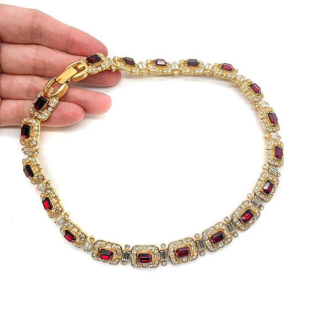 Vintage Givenchy Ruby Necklace