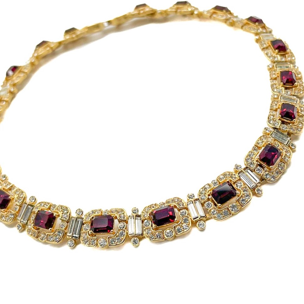 Vintage Givenchy Ruby Necklace