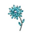 Vintage Aqua Crystal Flower