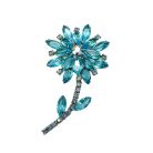 Vintage Aqua Crystal Flower