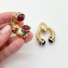 Jennifer Gibson Jewellery 1935 (3) Vintage Cabochon Drop Earrings