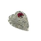 Jennifer Gibson Jewellery 1936 (2) Vintage Ruby Heart Brooch