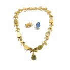 Jennifer Gibson Jewellery 1942 (1) Vintage Aqua Crystal Necklace