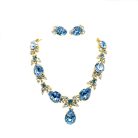 Jennifer Gibson Jewellery 1942 (2) Vintage Aqua Crystal Necklace