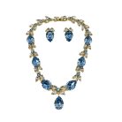 Jennifer Gibson Jewellery 1942 (3) Vintage Aqua Crystal Necklace