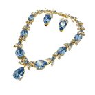 Jennifer Gibson Jewellery 1942 (4) Vintage Aqua Crystal Necklace