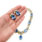 Jennifer Gibson Jewellery 1942 (6) Vintage Aqua Crystal Necklace
