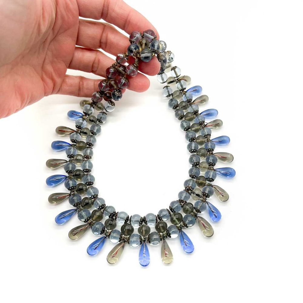 Vintage French Poured Glass Collar