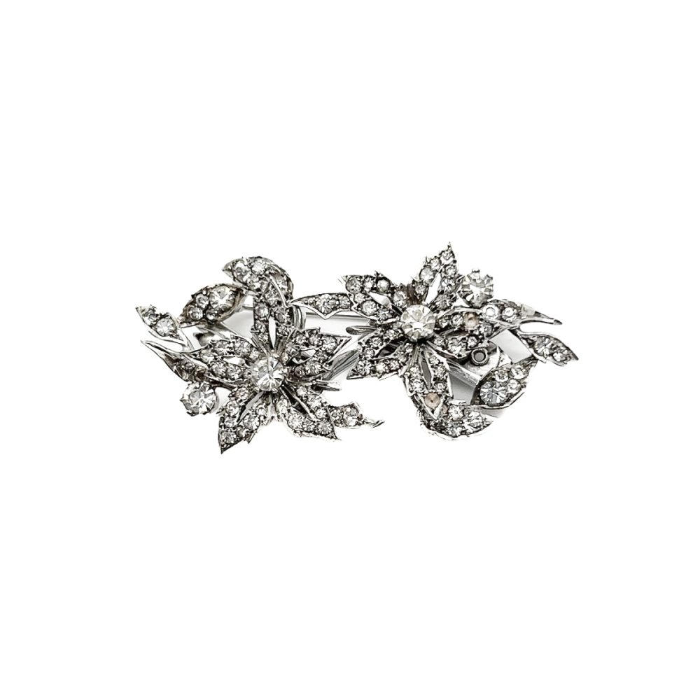 Vintage floral double dress clip