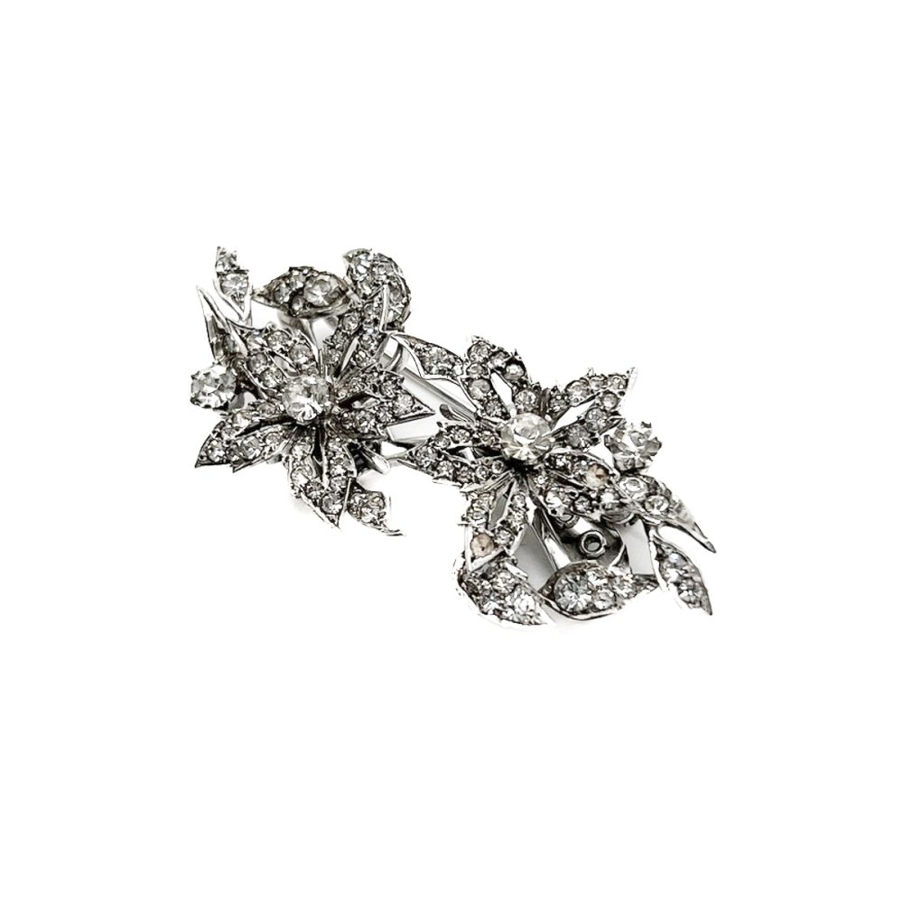 Vintage floral double dress clip