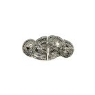Jennifer Gibson Jewellery 1955 (10) Vintage marcasite double dress clip