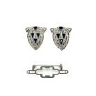 Jennifer Gibson Jewellery 1955 (3) Vintage Coro Duette Sapphire dress clip
