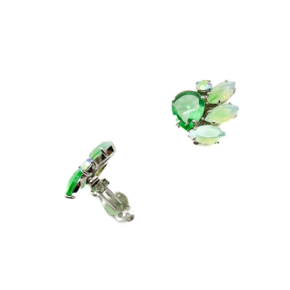 Vintage Schiaparelli Apple Green Earrings