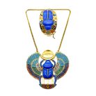 Jennifer Gibson Jewellery 1999 (2) Vintage Fattorini Winged Scarab Necklace and Cuff