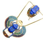 Jennifer Gibson Jewellery 1999 (4) Vintage Fattorini Winged Scarab Necklace and Cuff