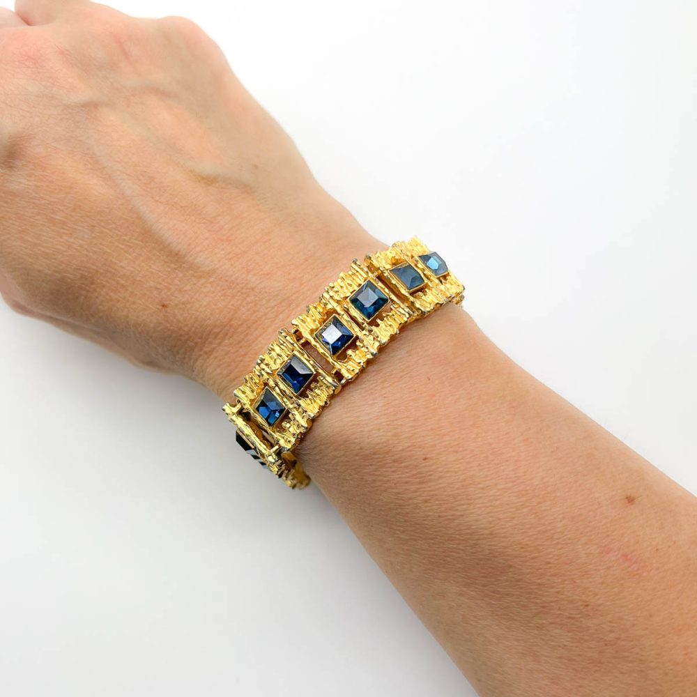 Vintage modernist sapphire bracelet