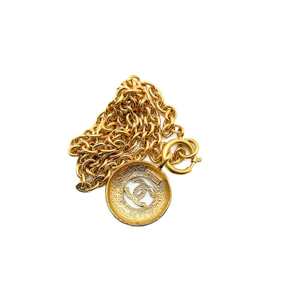 Vintage Chanel Sunburst Medallion Necklace
