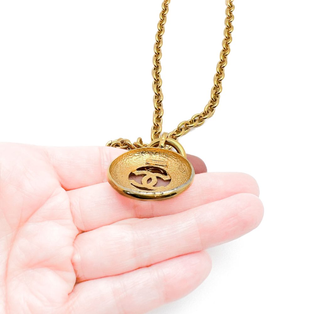 Vintage Chanel Sunburst Medallion Necklace