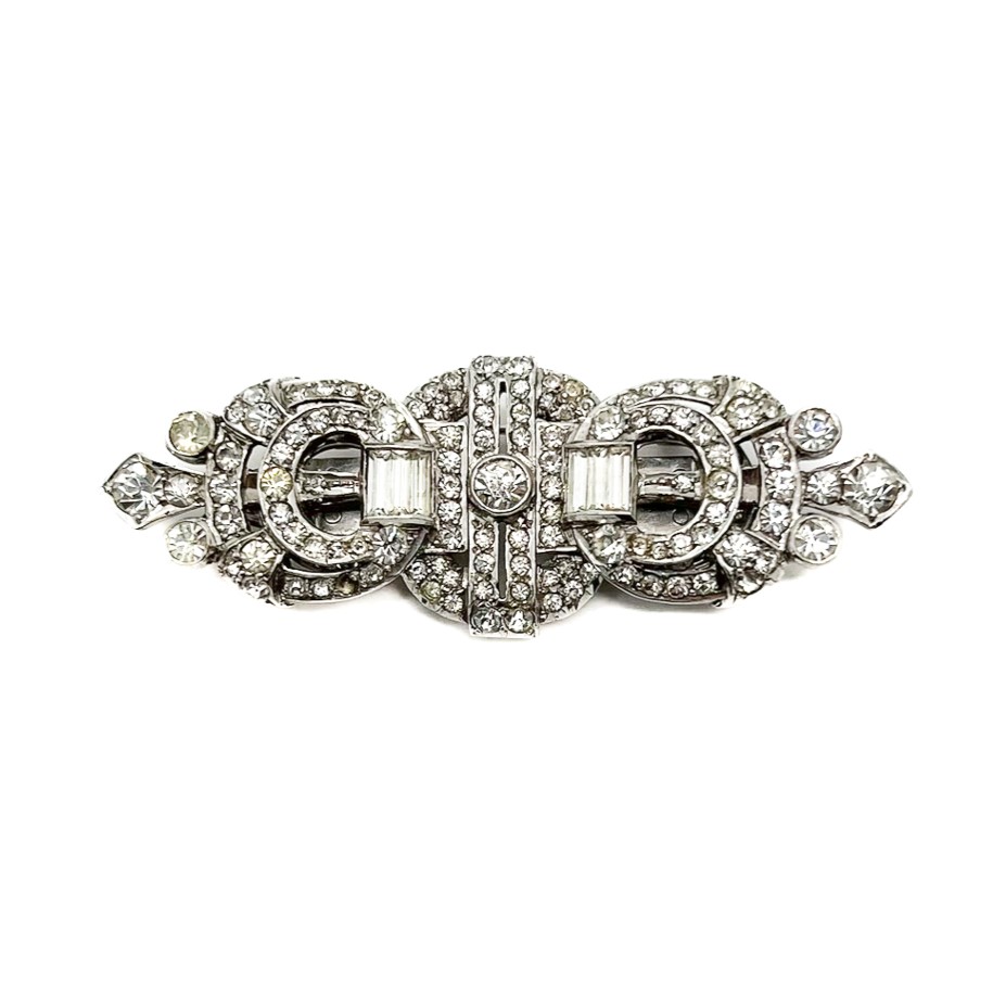 Vintage Art Deco Double Dress Clip