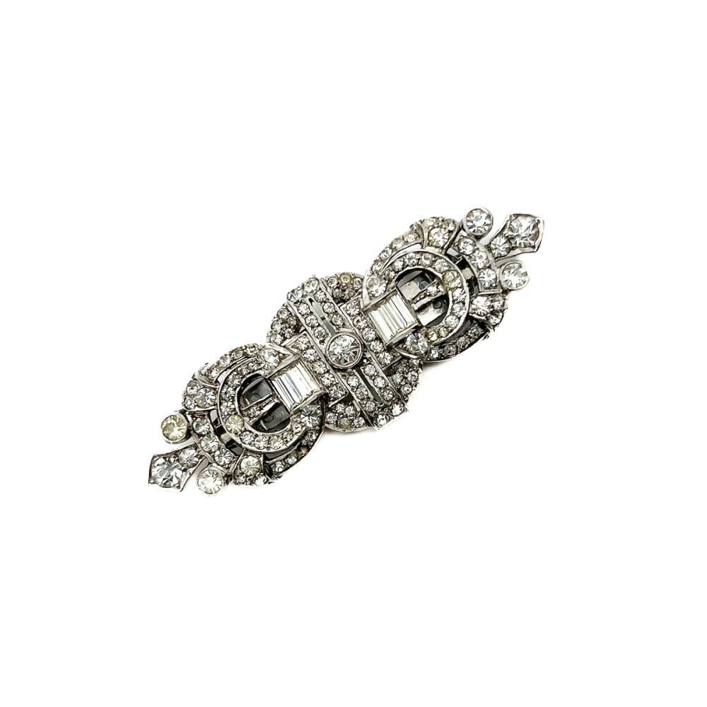 Vintage Art Deco Double Dress Clip