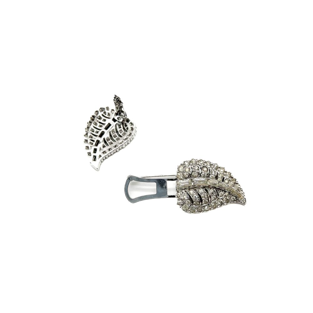 Vintage leaf double dress clip