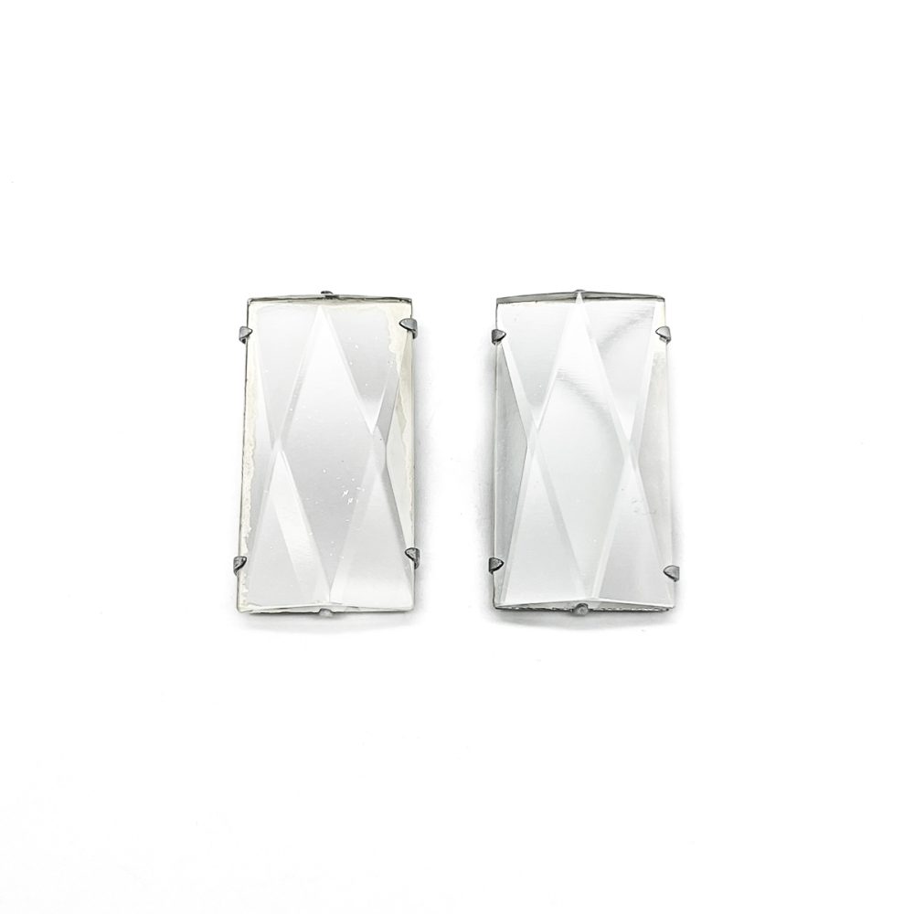 Vintage pair of mirrored dress clips