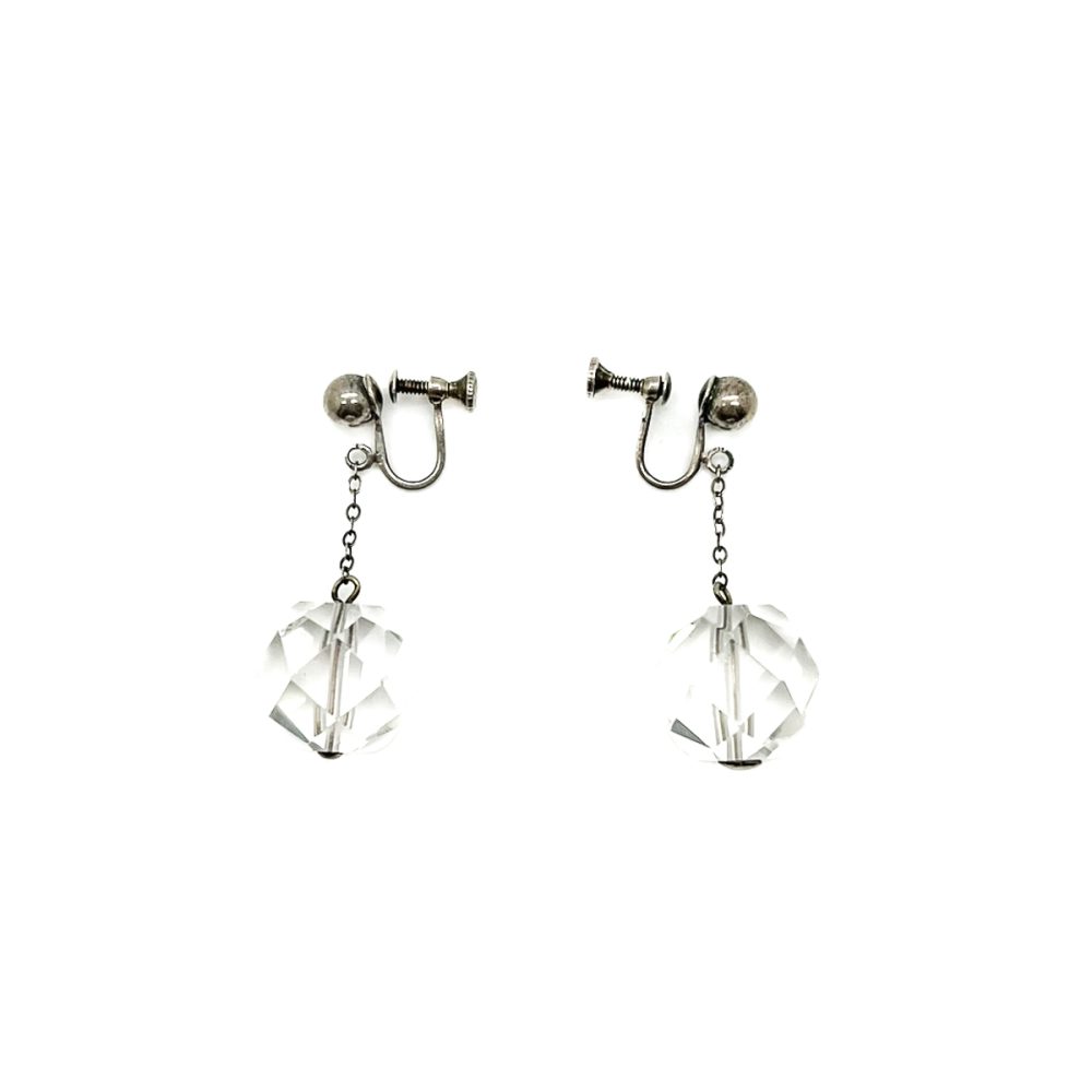 Antique cut crystal drop earrings