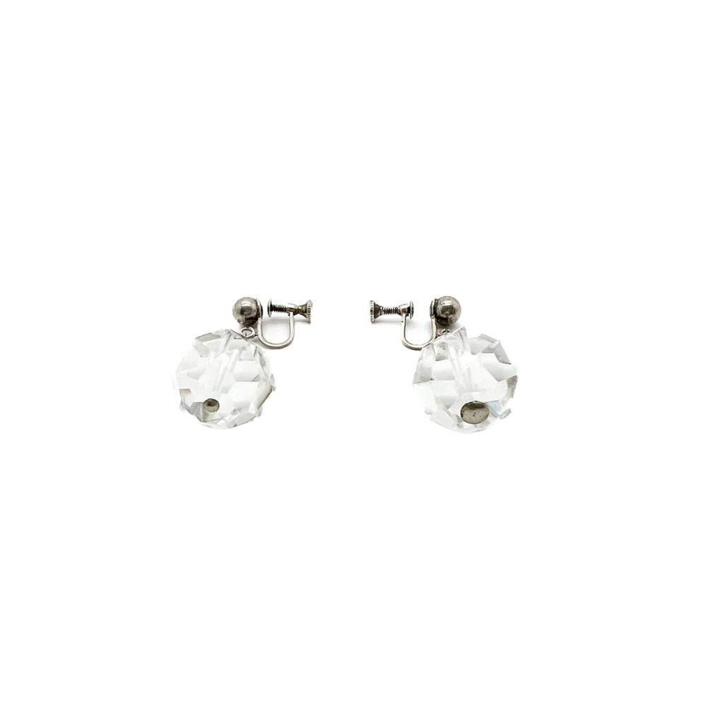 Antique cut crystal drop earrings