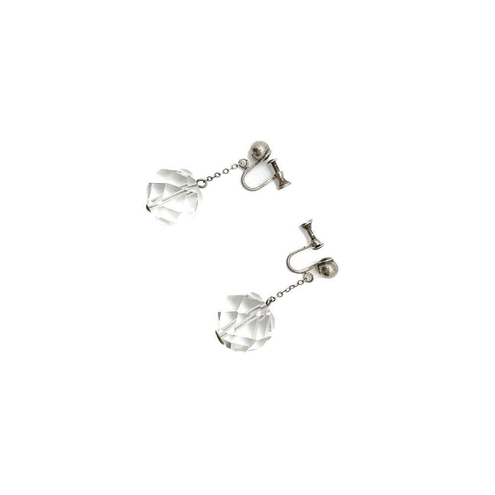 Antique cut crystal drop earrings