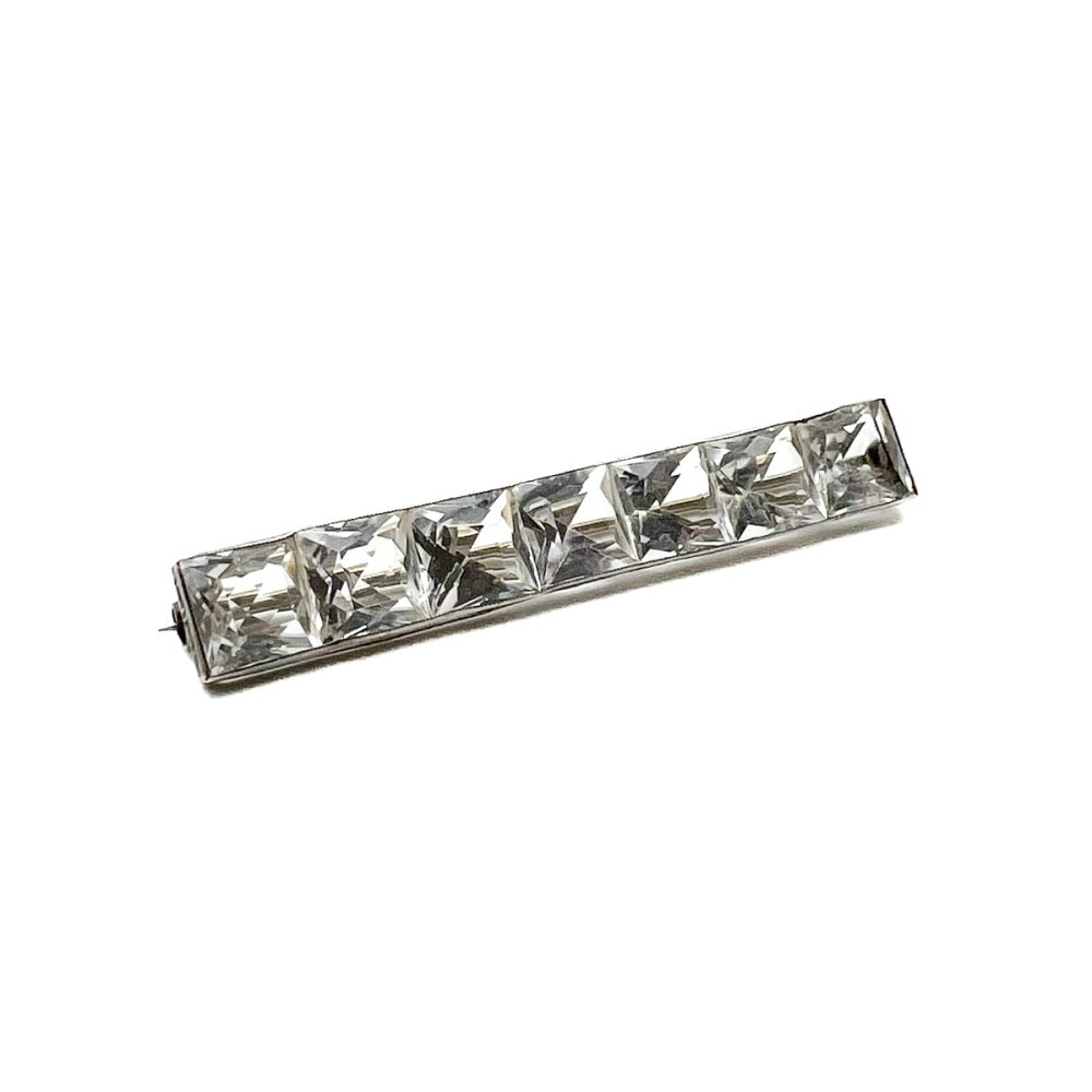 Antique Deco rock crystal brooch
