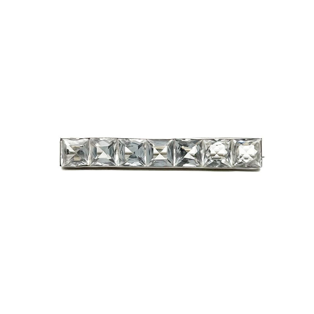 Antique Deco rock crystal brooch