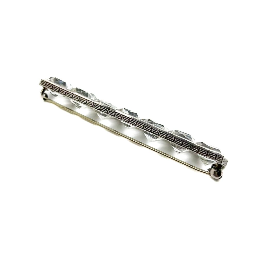 Antique Deco rock crystal brooch