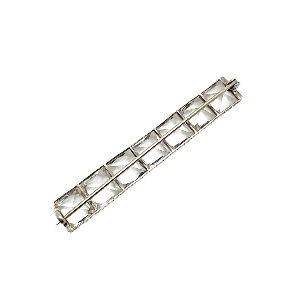 Antique Deco rock crystal brooch