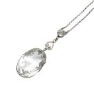 Antique rock crystal drop pendant