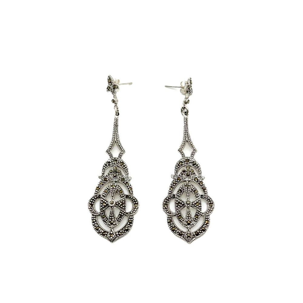 Vintage marcasite drop earrings