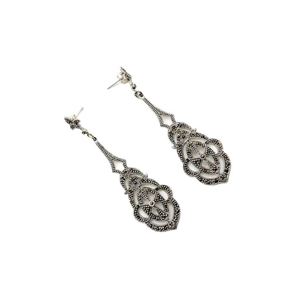 Vintage marcasite drop earrings