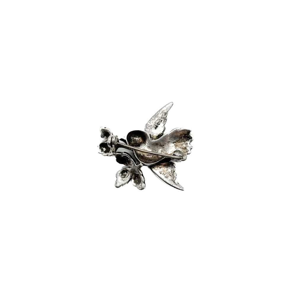 Vintage marcasite swallow brooch