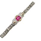 Jennifer Gibson Jewellery 1975 (4) Art deco ruby paste bracelet
