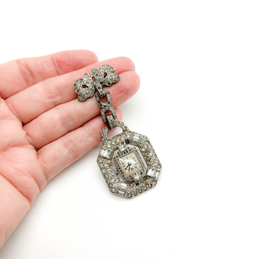 Art Deco paste fob watch