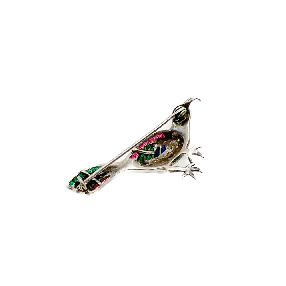 Antique Exotic Bird Brooch
