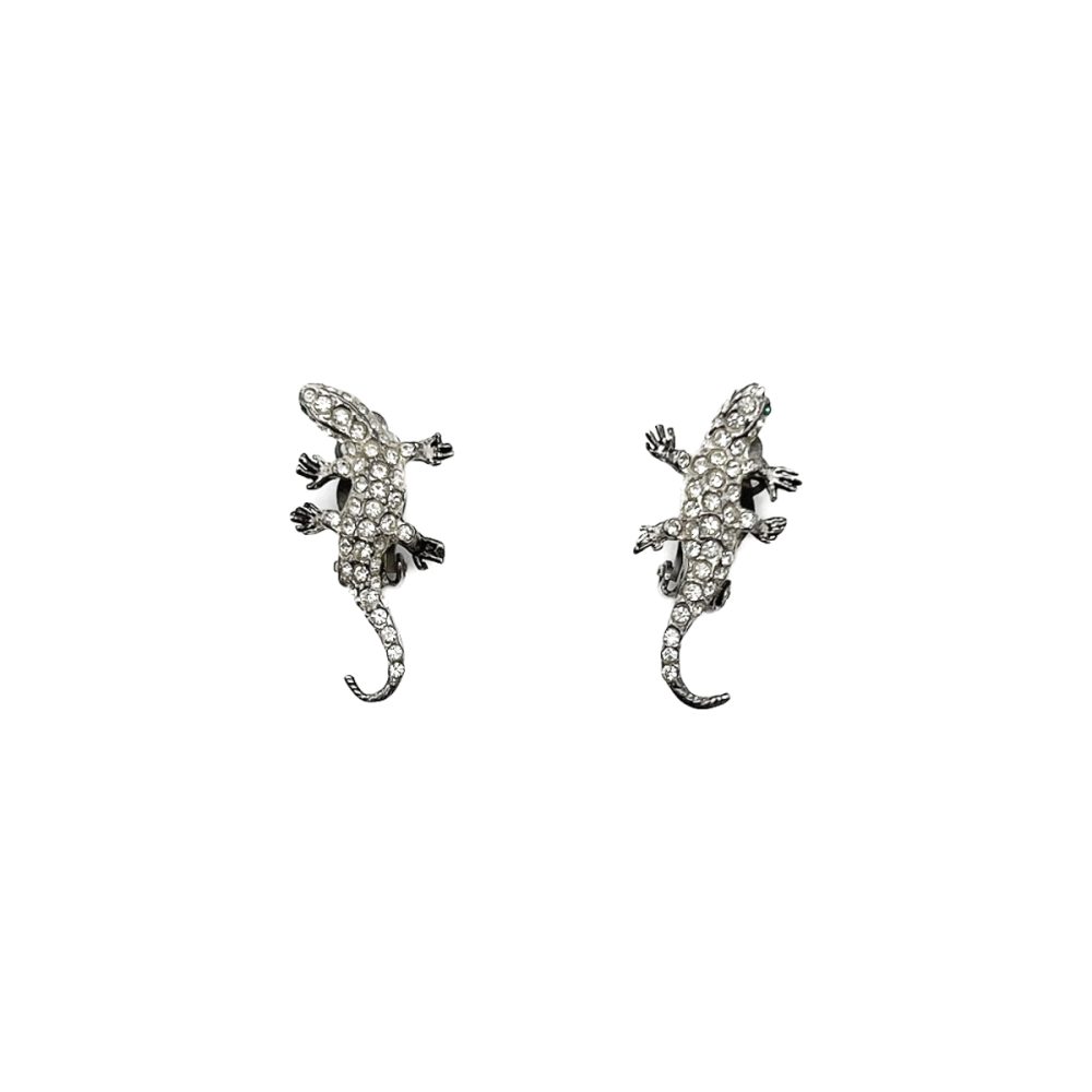 Vintage Paste Lizard Earrings