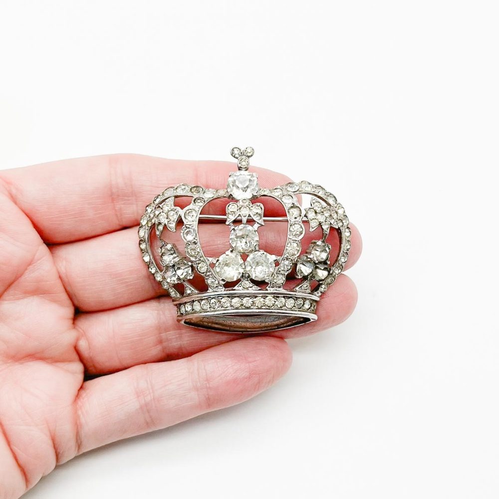 Vintage MAZER Crown Brooch
