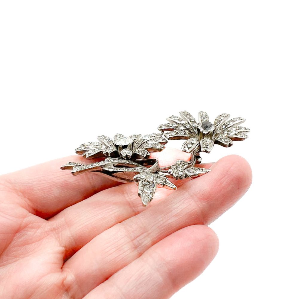 Art Deco Floral Spray Brooch